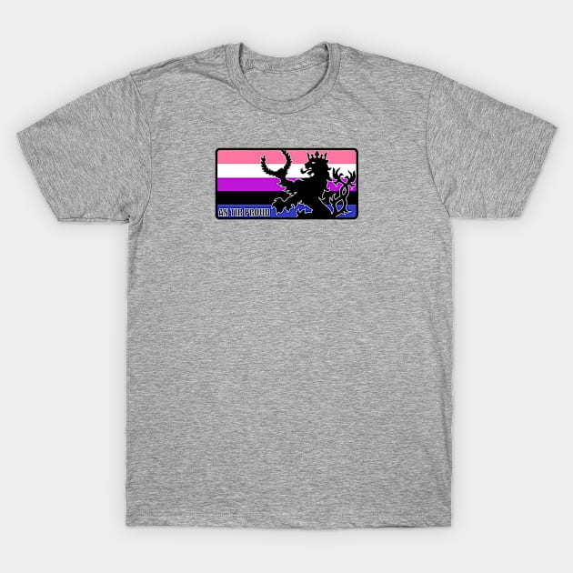 An Tir Pride - Genderfluid - Oblong T-Shirt by Yotebeth